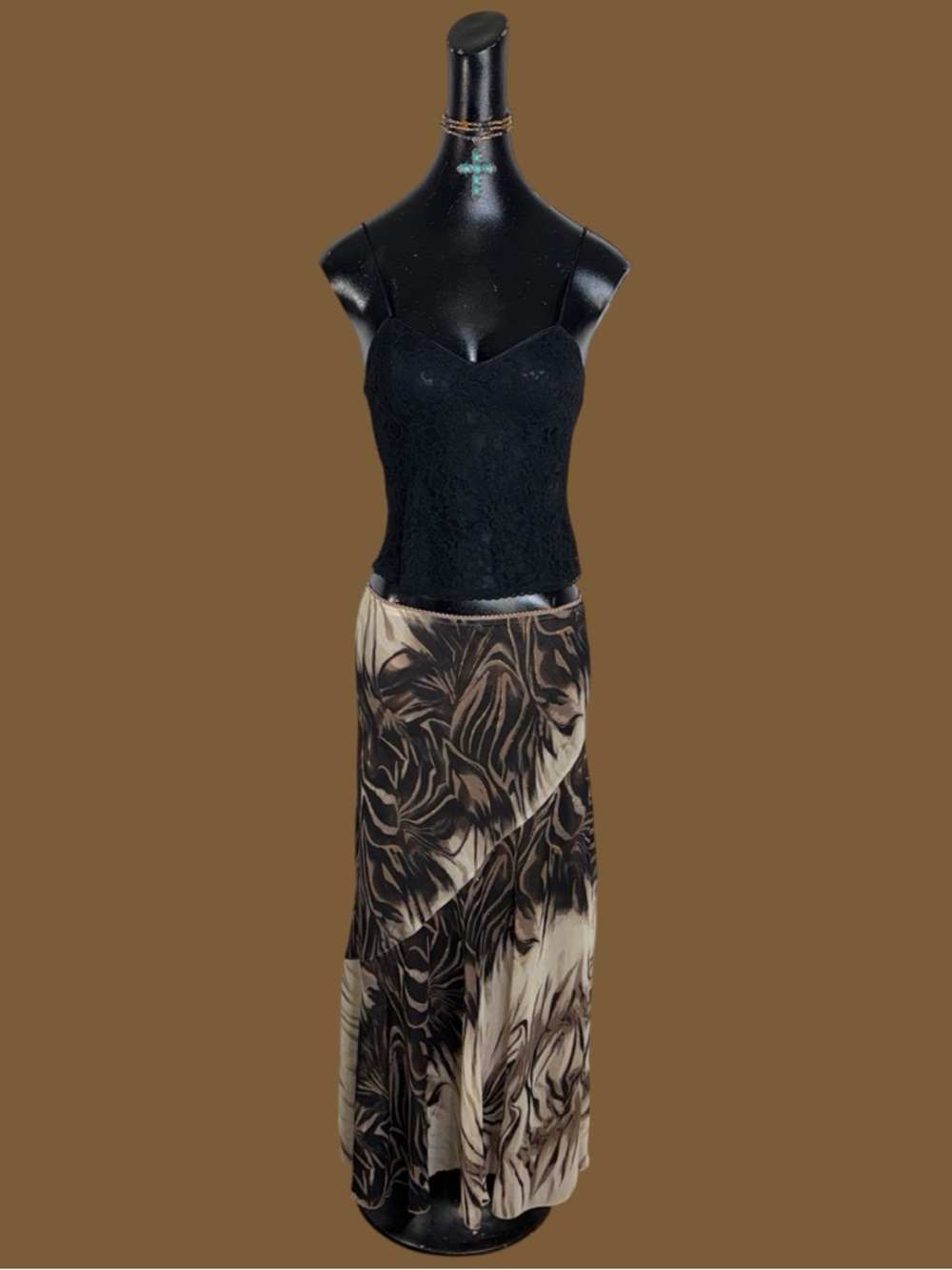Vintage gold label Victoria’s Secret black lace camisole